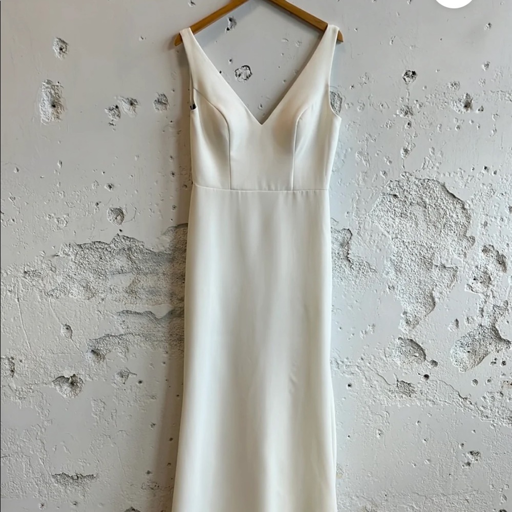 White Floor Length Wedding Gown